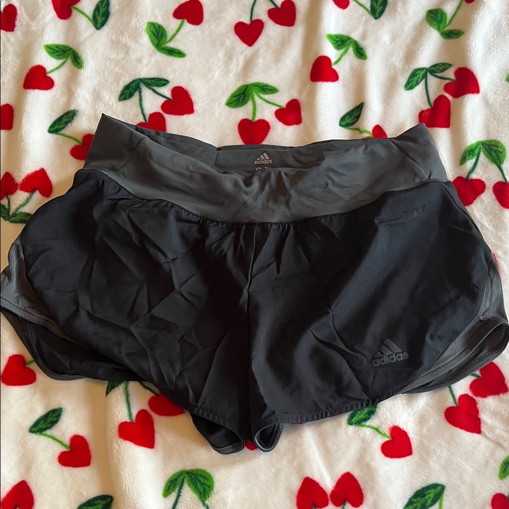 Adidas Women's Gray and Black Athletic Shorts